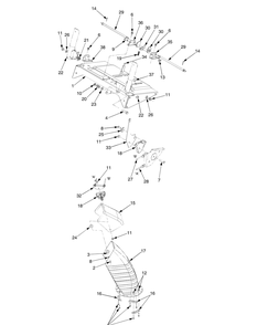 Chute And Control Diagram and Parts List for 933SWE (31AH9P7I710)(2005) Cub Cadet Snow Blower